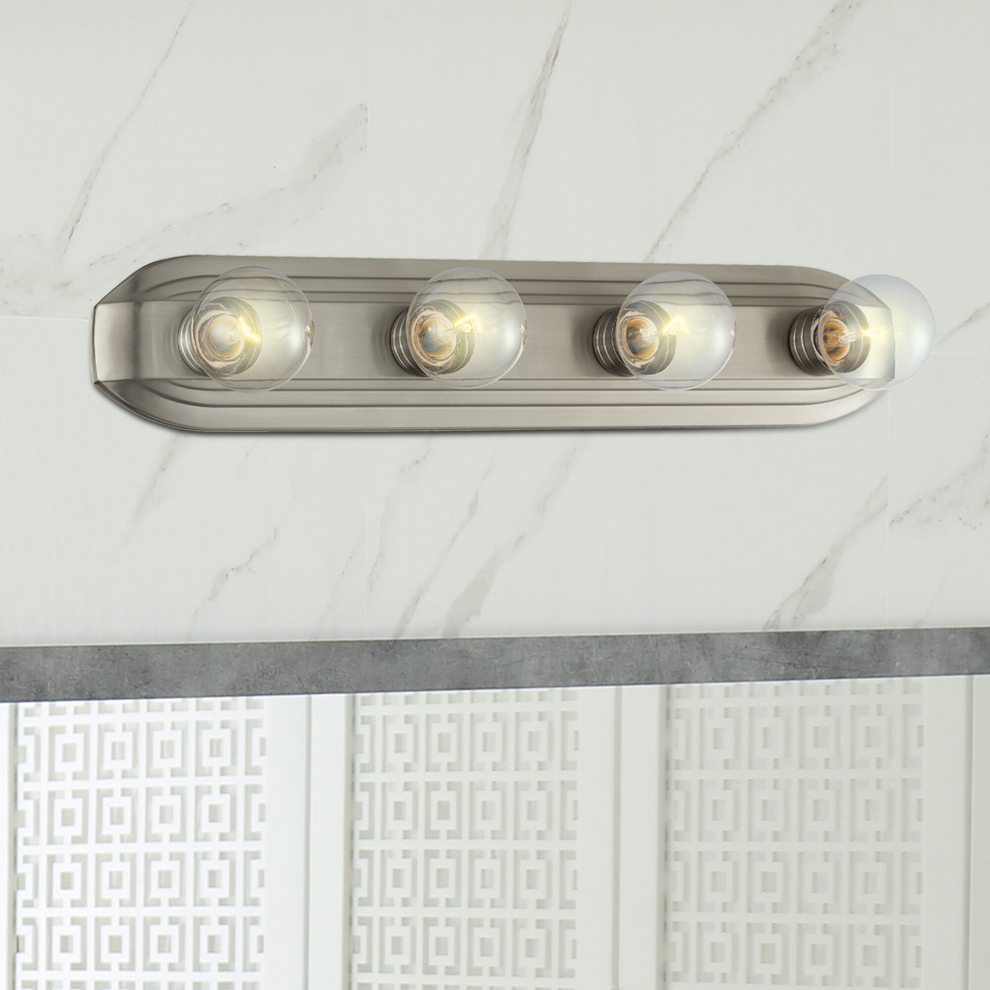 Value 4 Light 24 inch Brushed Nickel Bath Bar Wall Light